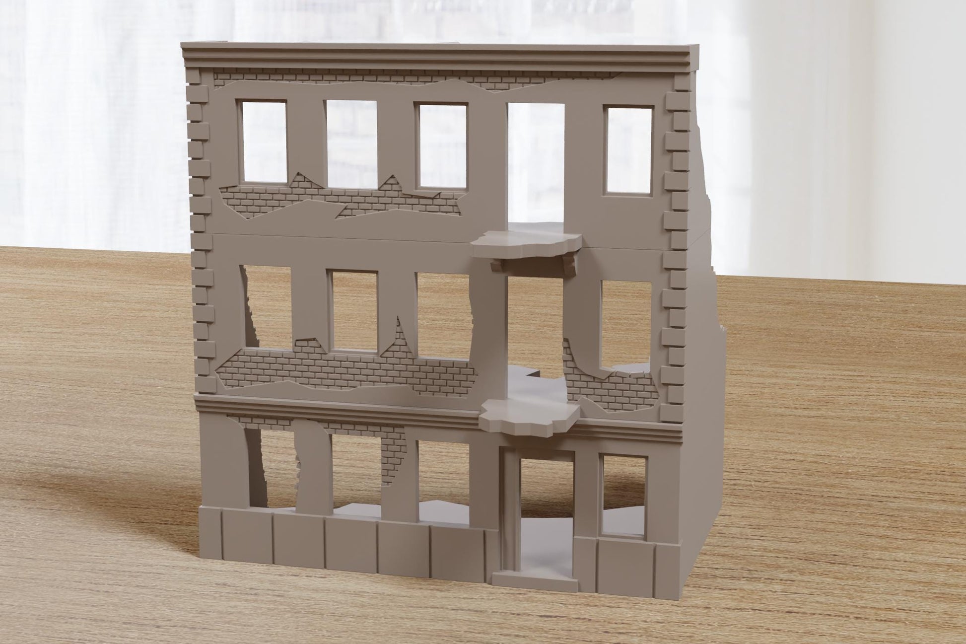 Wargaming Terrain WWII Stalingrad Residential Ruin Various Scales Historical Wargaming (US tariffs are pre-paid by us)