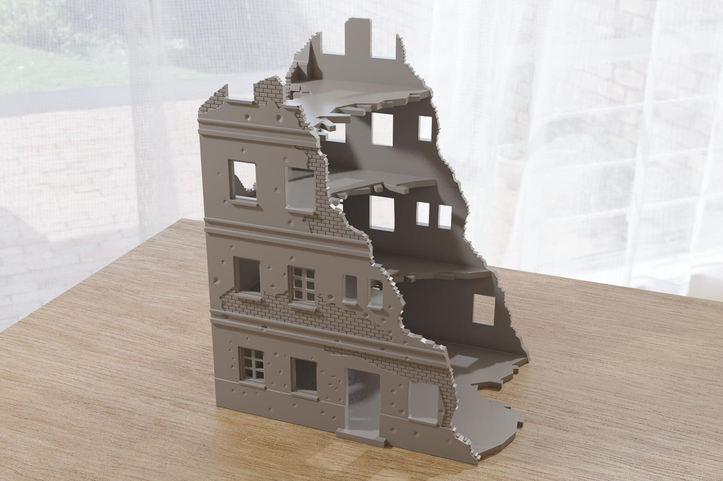 Wargaming Terrain WWII Stalingrad Ruined House 1 Various Scales Historical Wargaming (US tariffs are pre-paid by us)