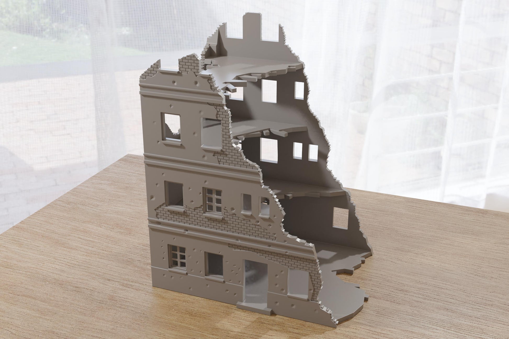 Wargaming Terrain WWII Stalingrad Ruined House 1 Various Scales Historical Wargaming (US tariffs are pre-paid by us)