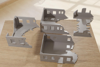 Wargaming Terrain WWII Stalingrad Ruined House 1 Various Scales Historical Wargaming (US tariffs are pre-paid by us)
