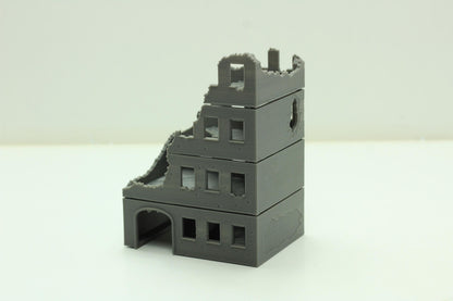 Wargaming Terrain WWII Stalingrad Ruined House 2 Various Scales Historical Wargaming (US tariffs are pre-paid by us)