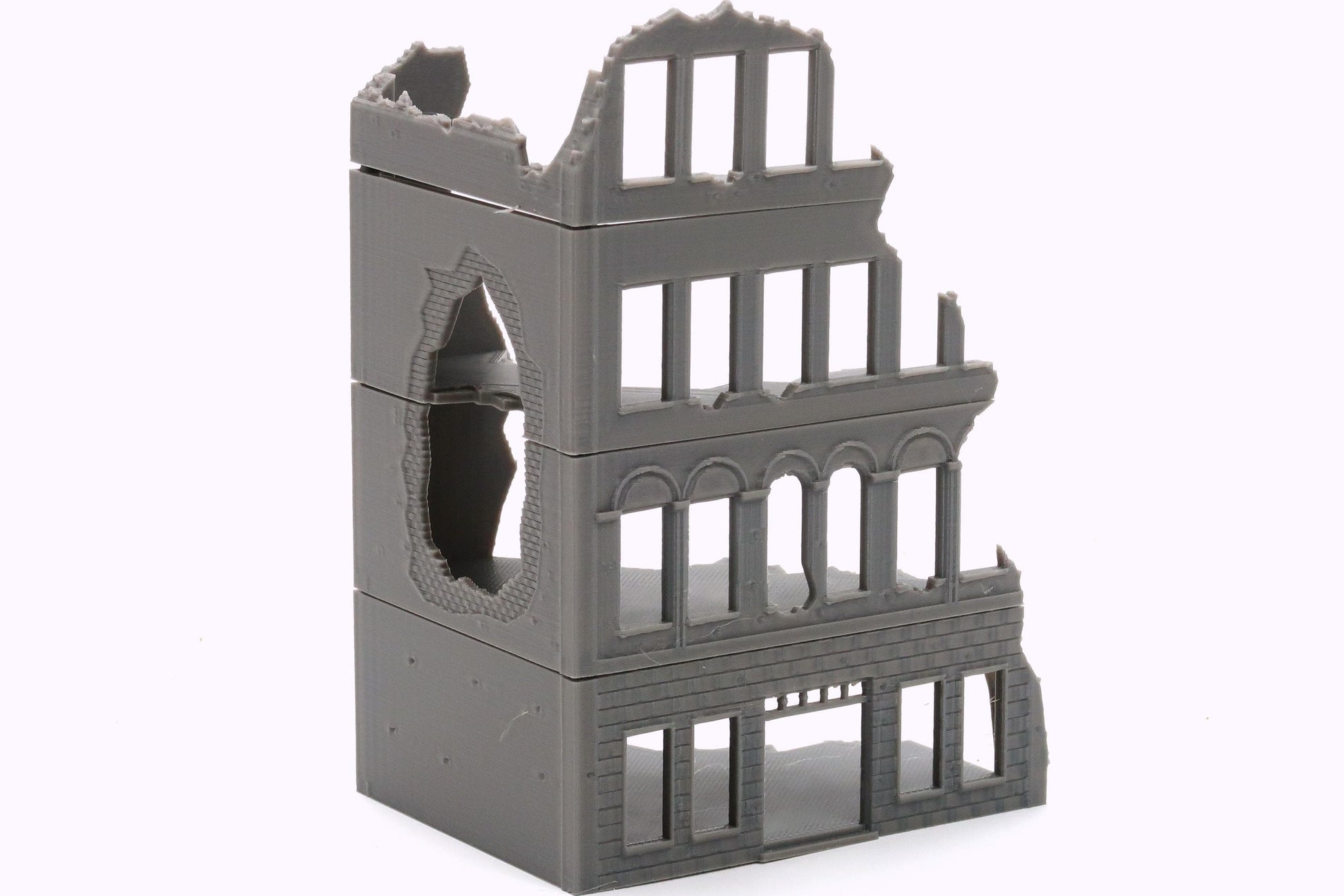 Wargaming Terrain WWII Stalingrad Ruined House 3 Various Scales Historical Wargaming (US tariffs are pre-paid by us)