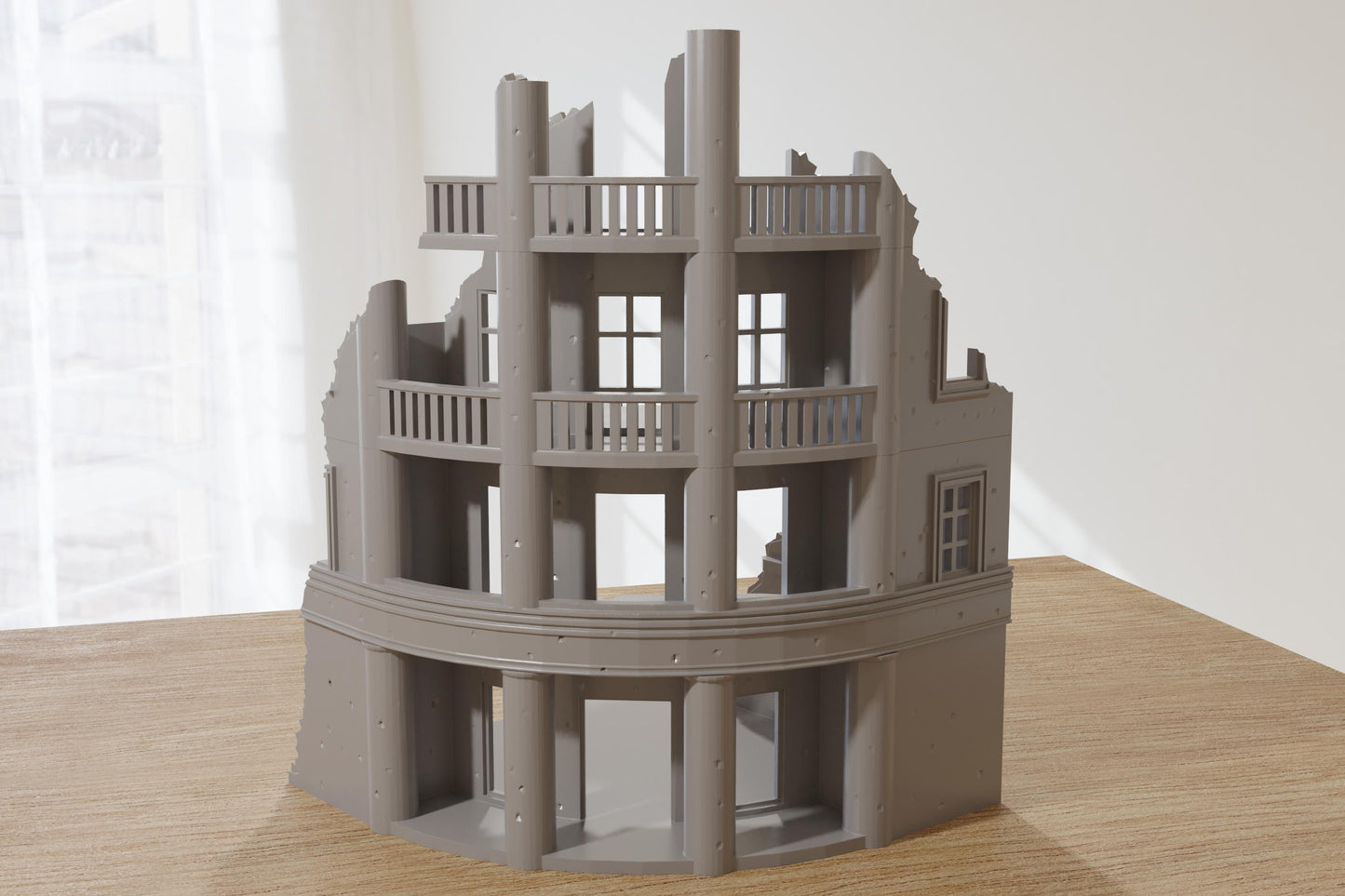 Wargaming Terrain WWII Stalingrad Ruined House 4 Various Scales Historical Wargaming (US tariffs are pre-paid by us)