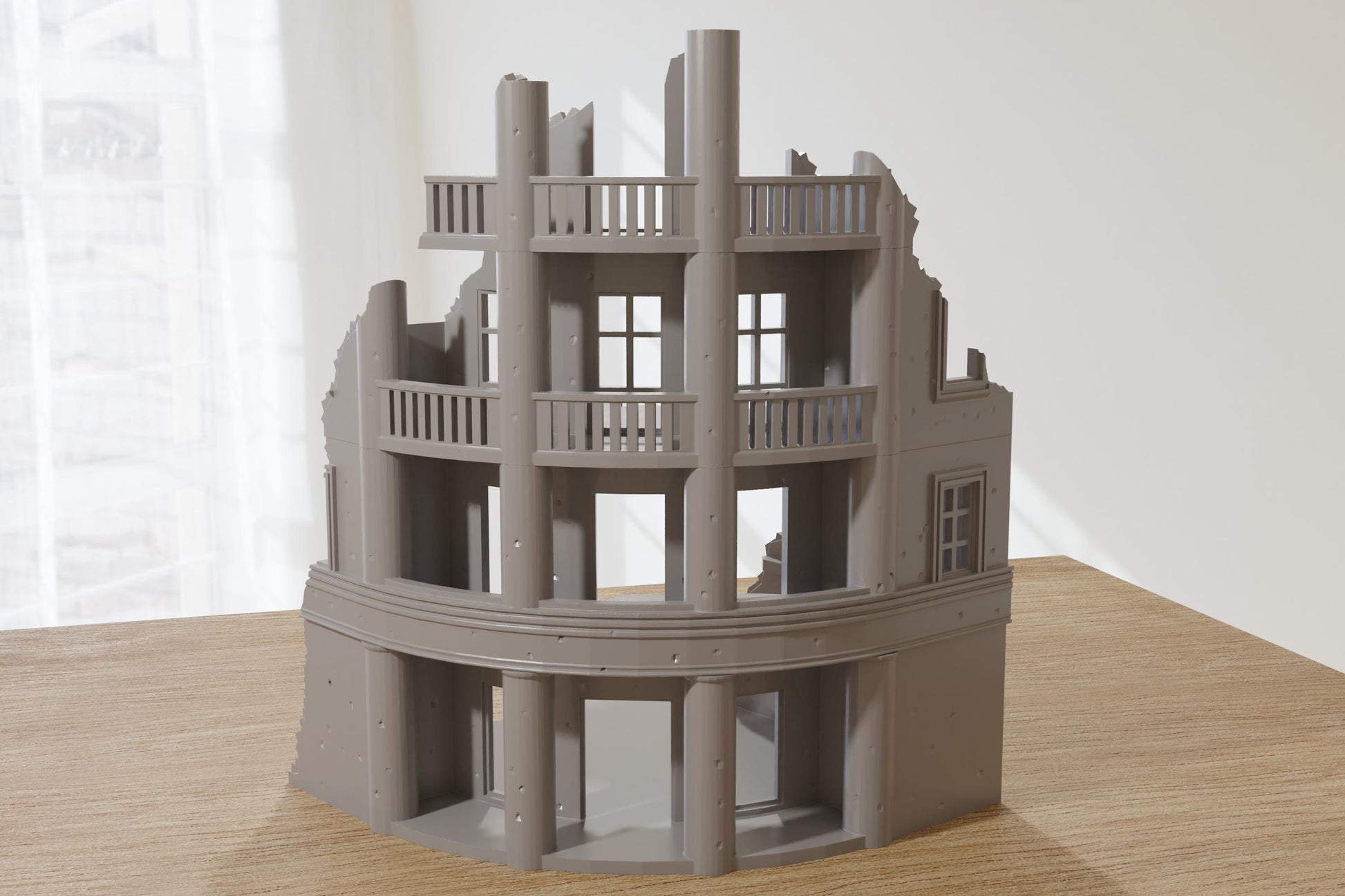 Wargaming Terrain WWII Stalingrad Ruined House 4 Various Scales Historical Wargaming (US tariffs are pre-paid by us)