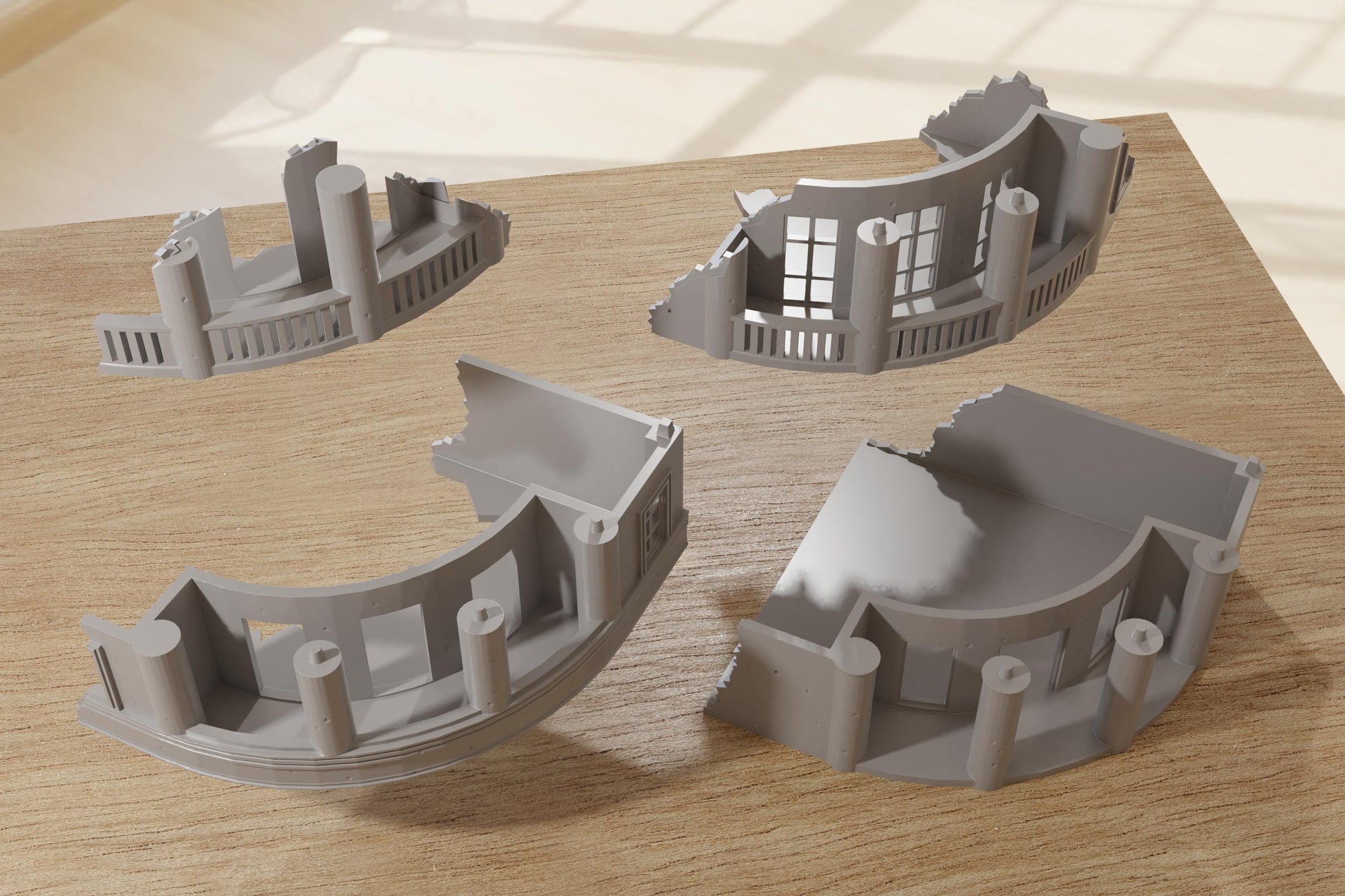 Wargaming Terrain WWII Stalingrad Ruined House 4 Various Scales Historical Wargaming (US tariffs are pre-paid by us)