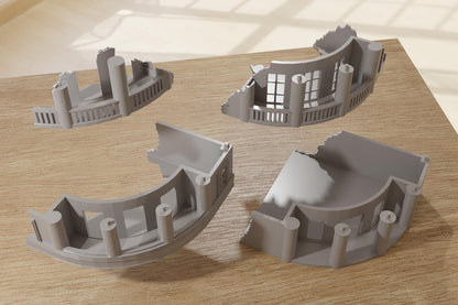 Wargaming Terrain WWII Stalingrad Ruined House 4 Various Scales Historical Wargaming (US tariffs are pre-paid by us)