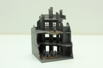 Wargaming Terrain WWII Stalingrad Ruined House 4 Various Scales Historical Wargaming (US tariffs are pre-paid by us)