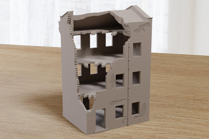 Wargaming Terrain WWII Stalingrad Ruined Townhouse Various Scales Historical Wargaming (US tariffs are pre-paid by us)