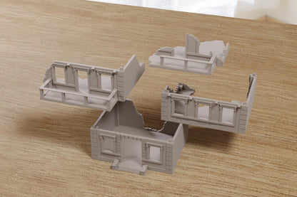 Wargaming Terrain WWII Stalingrad Ruined Luxury Residence Various Scales Historical Wargaming (US tariffs are pre-paid by us)