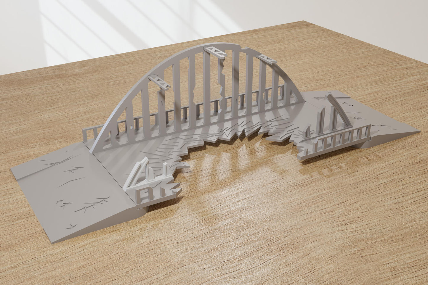Wargaming Terrain Interlocking Steel Arch Bridge (1 arch segment) Various Scales Historical Wargaming Modern (US tariffs are pre-paid by us)