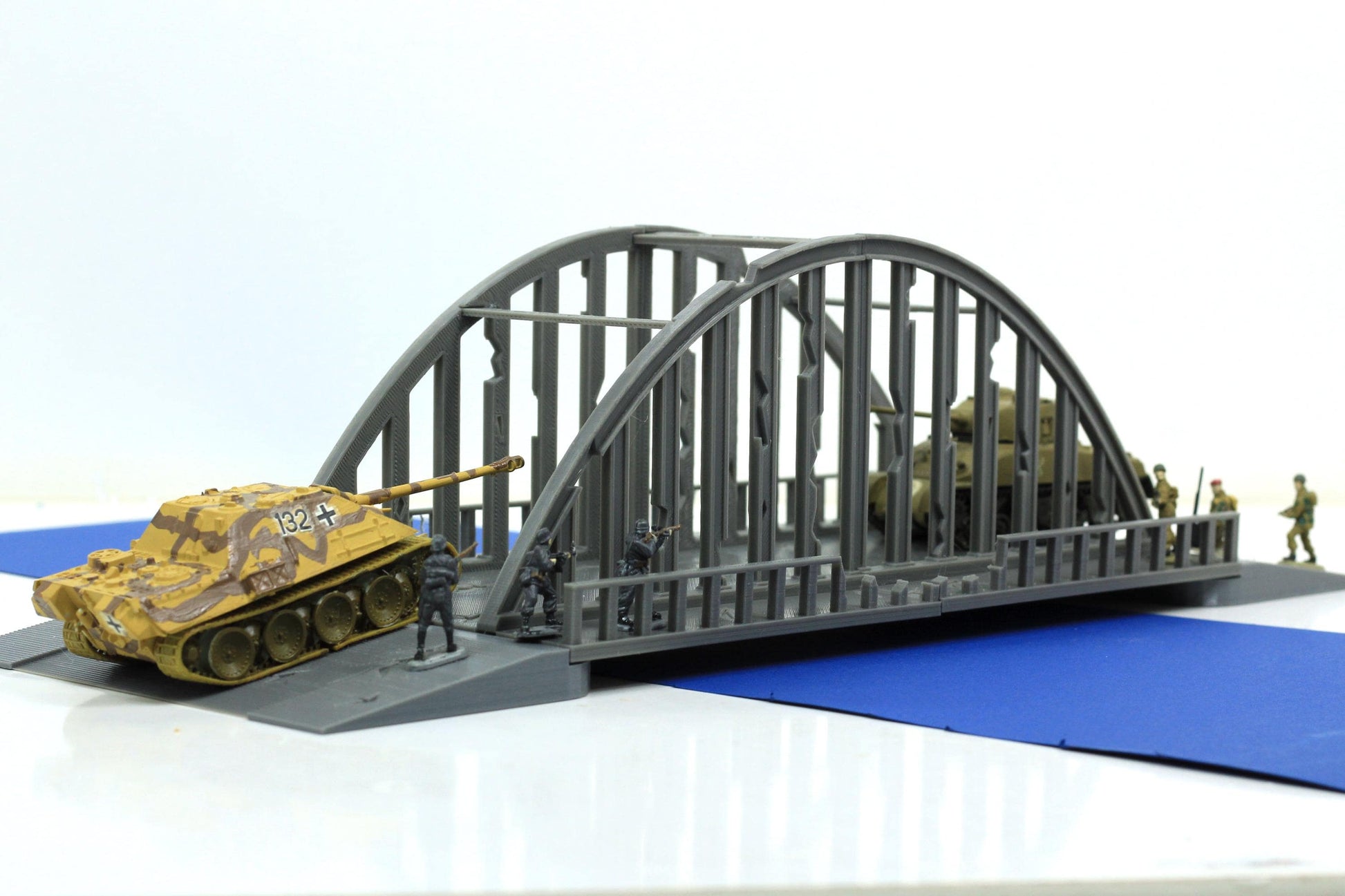 Wargaming Terrain Interlocking Steel Arch Bridge (1 arch segment) Various Scales Historical Wargaming Modern (US tariffs are pre-paid by us)