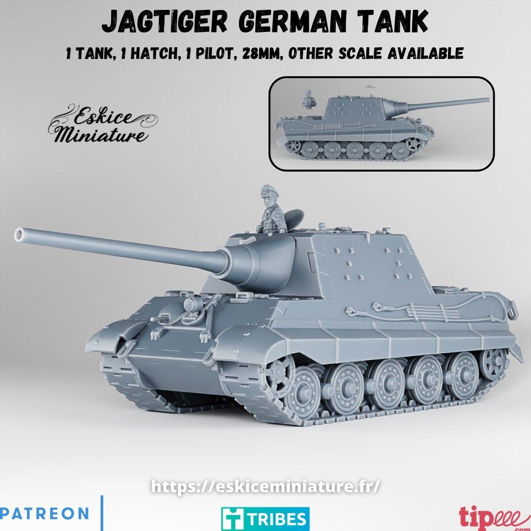 WWII German Jagdtiger Tank Destroyer Various Scales Historical Wargaming (US tariffs are pre-paid by us)