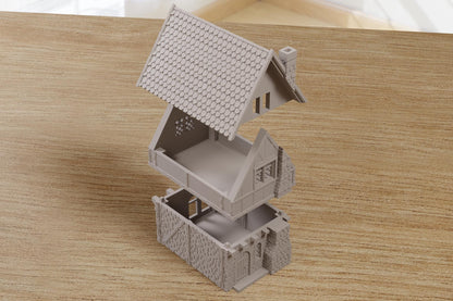 Wargaming Terrain Medieval Night Life District House H3 Various Scales Historical Fantasy (US tariffs are pre-paid by us)
