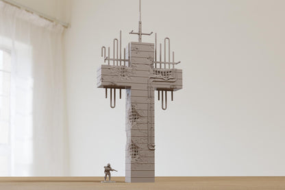 Wargaming Terrain Brutal Cross Ruined Monument Post Apocalyptic SF Terrain (US tariffs are pre-paid by us)