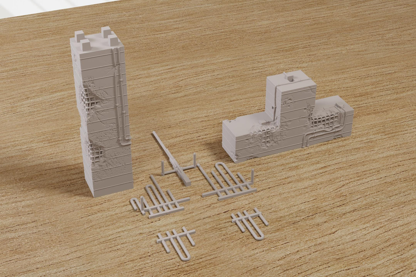 Wargaming Terrain Brutal Cross Ruined Monument Post Apocalyptic SF Terrain (US tariffs are pre-paid by us)