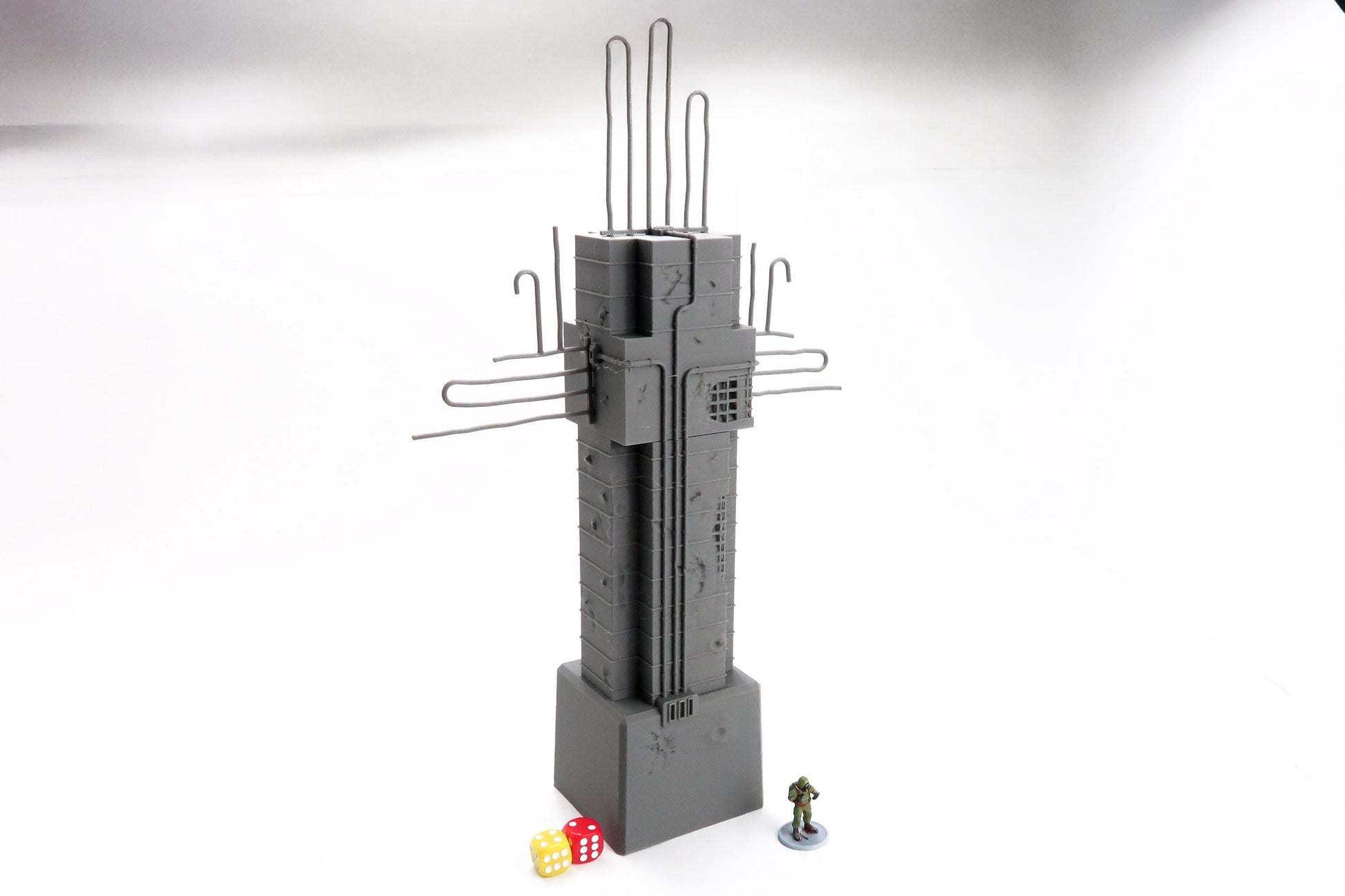 Wargaming Terrain Georgian Brutal Cross Ruined Monument Post Apocalyptic SF Terrain (US tariffs are pre-paid by us)