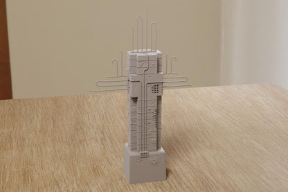 Wargaming Terrain Georgian Brutal Cross Ruined Monument Post Apocalyptic SF Terrain (US tariffs are pre-paid by us)