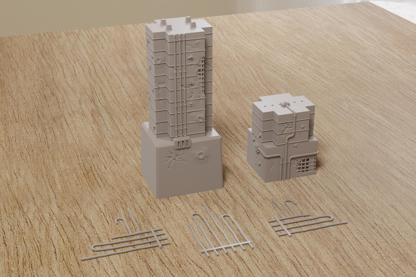 Wargaming Terrain Georgian Brutal Cross Ruined Monument Post Apocalyptic SF Terrain (US tariffs are pre-paid by us)