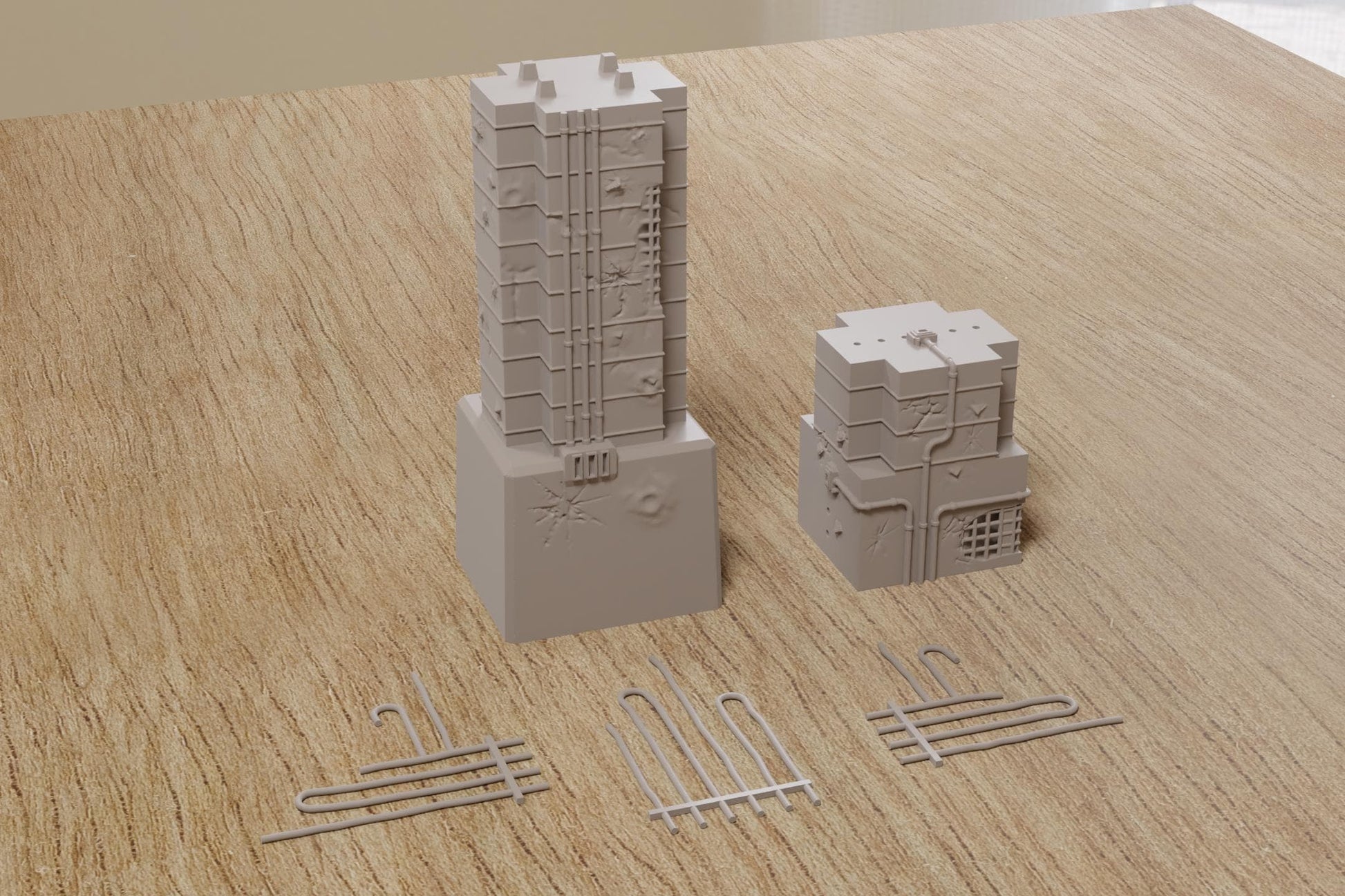 Wargaming Terrain Georgian Brutal Cross Ruined Monument Post Apocalyptic SF Terrain (US tariffs are pre-paid by us)