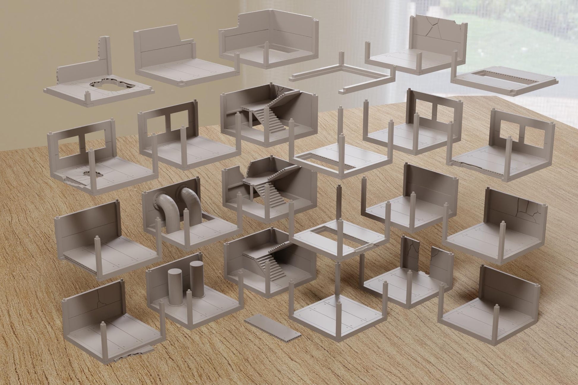 Wargaming Terrain Abandoned Industrial Building Modular Various Scales Historical Wargaming Modern (US tariffs are pre-paid by us)
