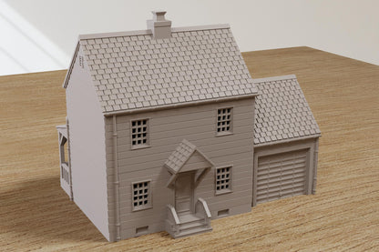 Wargaming Terrain American Classic Suburban House with Garage DS2 Various Scales Historical Wargaming Modern (US tariffs are pre-paid by us)