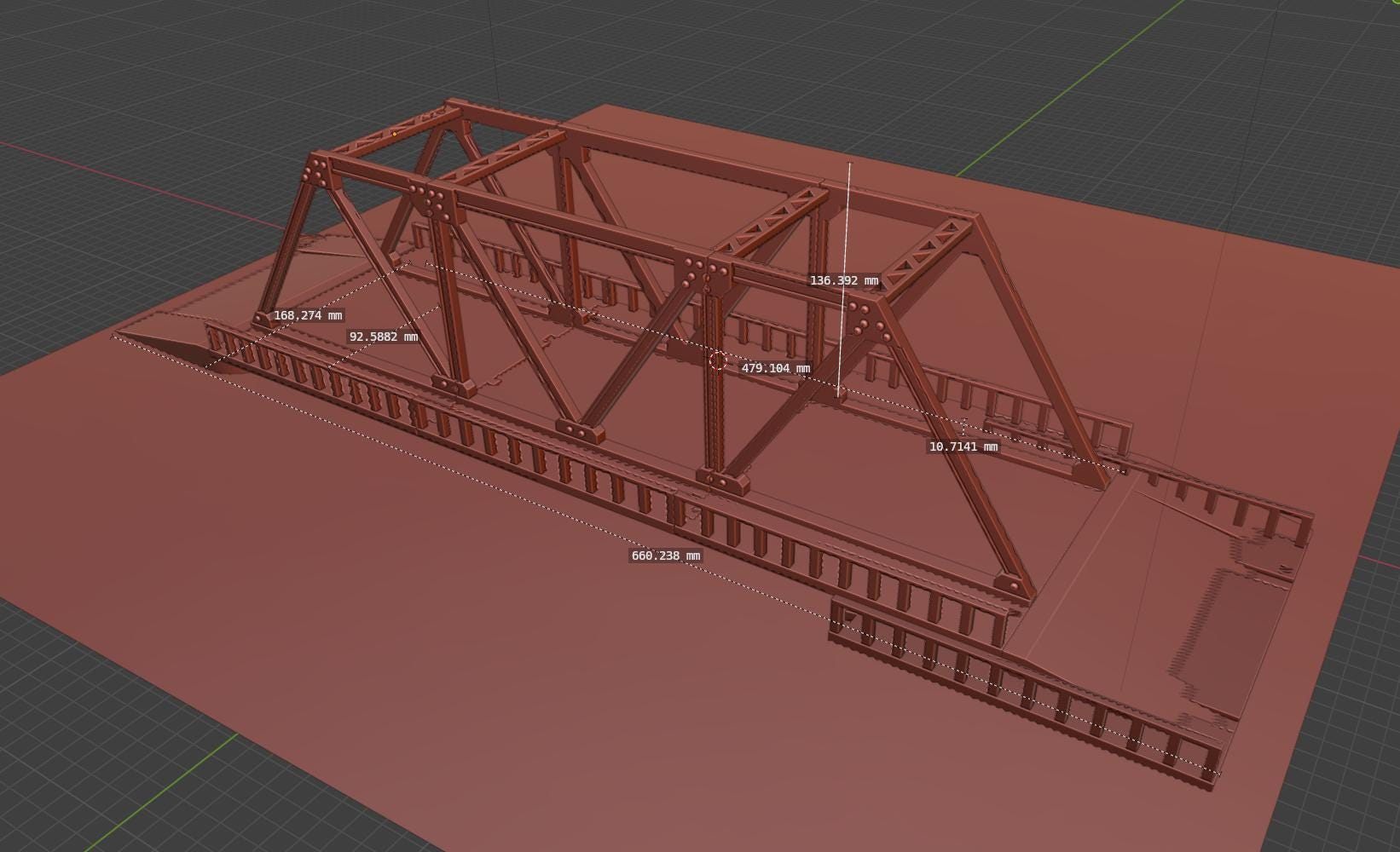 Wargaming Terrain Pratt Truss Bridge Various Scales Historical Wargaming Modern WWII (US tariffs are pre-paid by us)