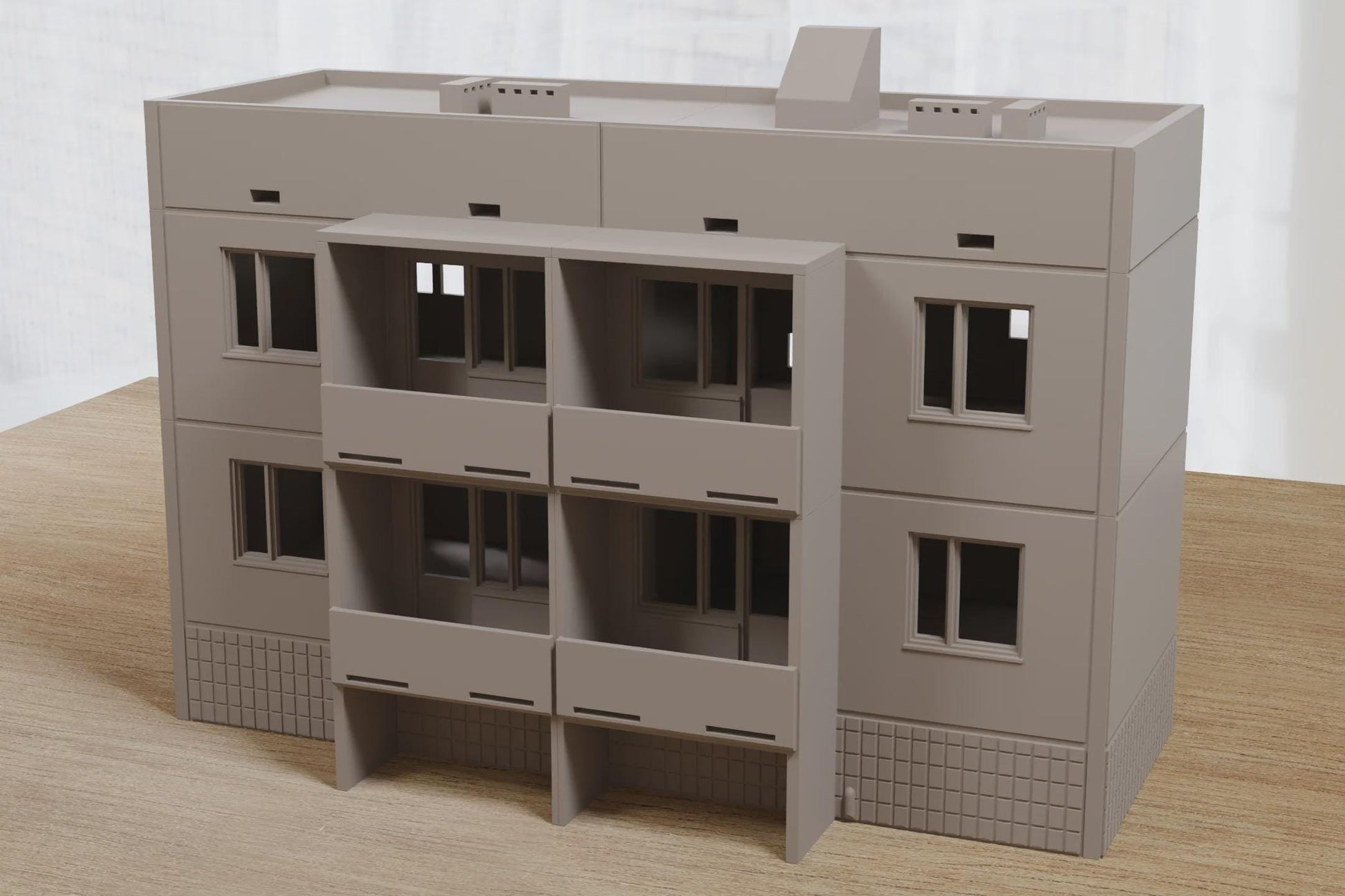 Wargaming Terrain Eastern European Soviet Block Apartments Type 2 Various Scales Historical Wargaming Modern (US tariffs are pre-paid by us)