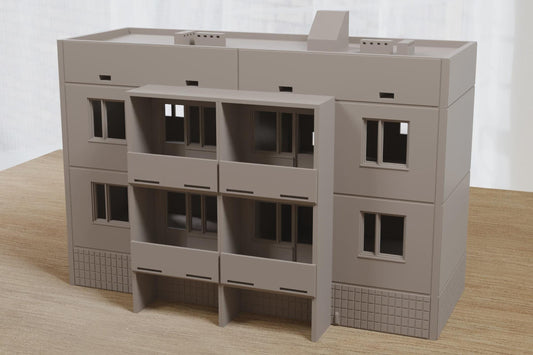 Wargaming Terrain Eastern European Soviet Block Apartments Type 2 Various Scales Historical Wargaming Modern (US tariffs are pre-paid by us)