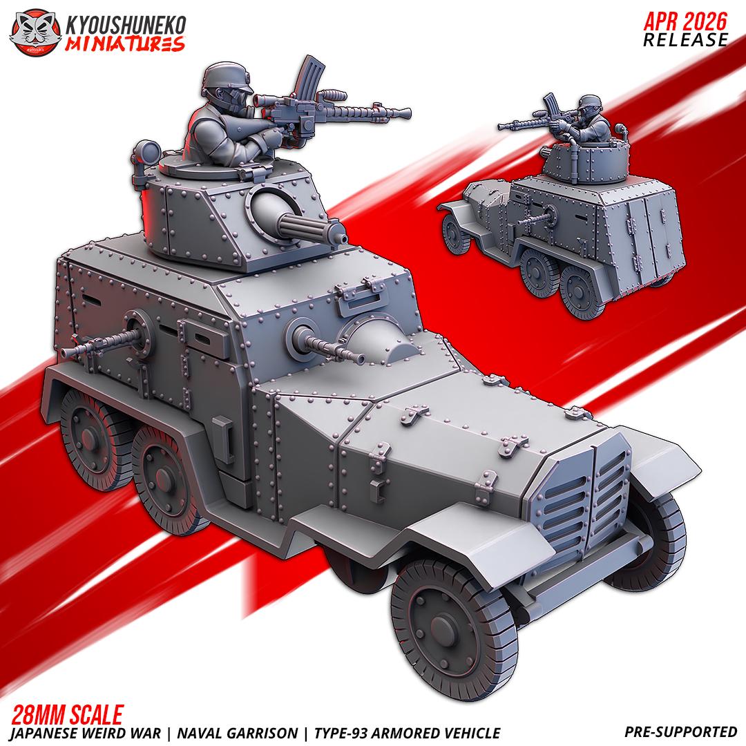 Weird World War II Japanese Naval Garrison Type 93 Armoured Vehicle