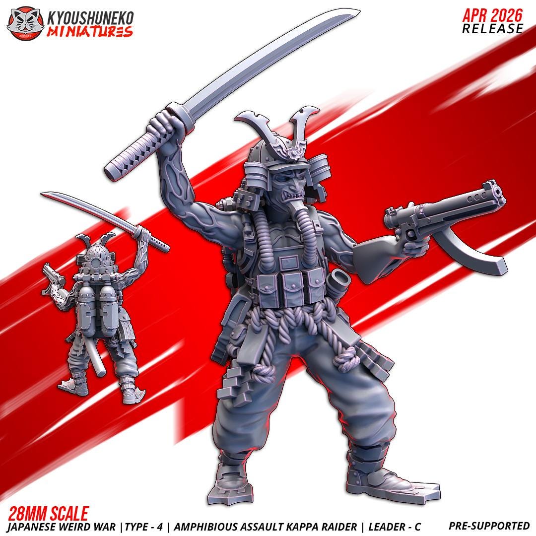 Weird War Type 4 Kappa Amphibious Assault Riders Leaders (3 models)