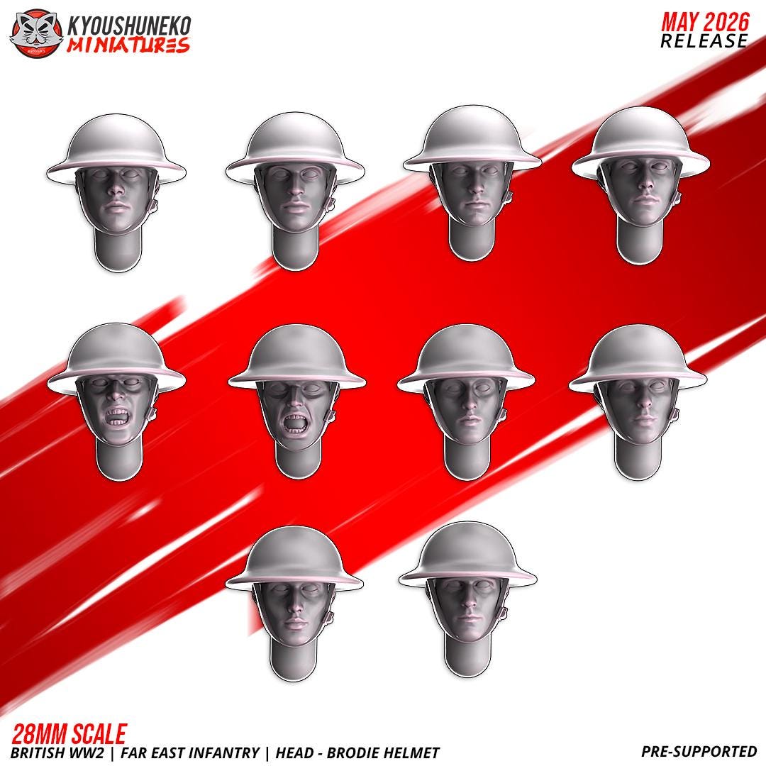 Weird War British Far East Bullpup Infantry Squad (10 models) Various Scales
