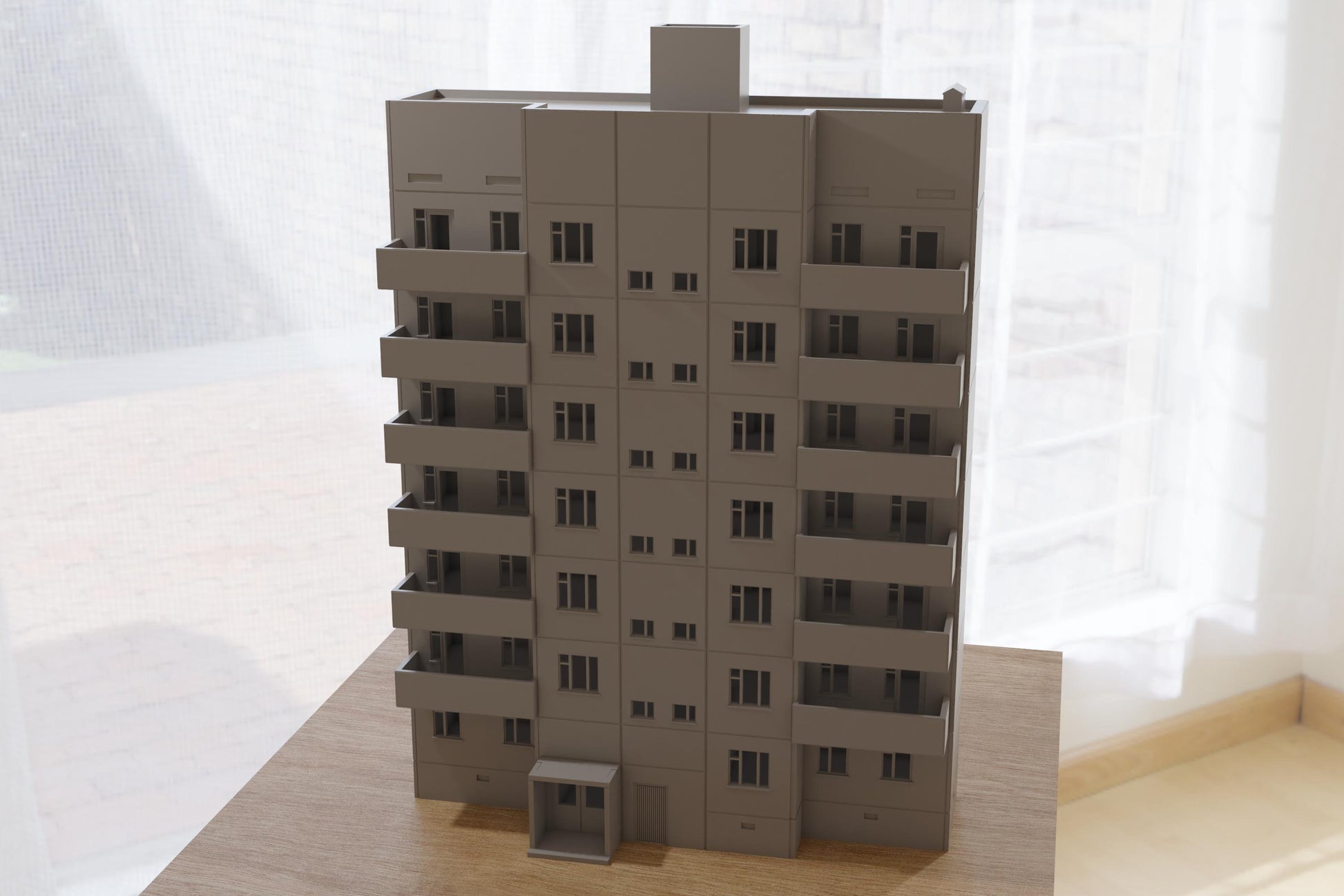 Wargaming Terrain Eastern European Apartments (3 storey,1 model) Various Scales Historical Wargaming Modern (US tariffs are pre-paid by us)