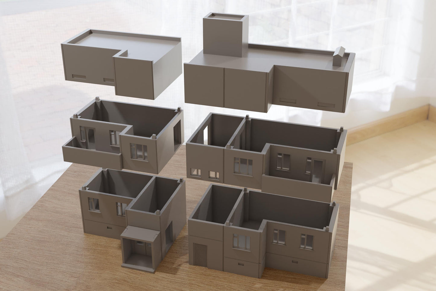 Wargaming Terrain Eastern European Apartments (3 storey,1 model) Various Scales Historical Wargaming Modern (US tariffs are pre-paid by us)
