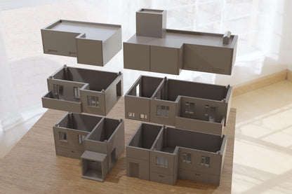 Wargaming Terrain Eastern European Apartments (3 storey,1 model) Various Scales Historical Wargaming Modern (US tariffs are pre-paid by us)