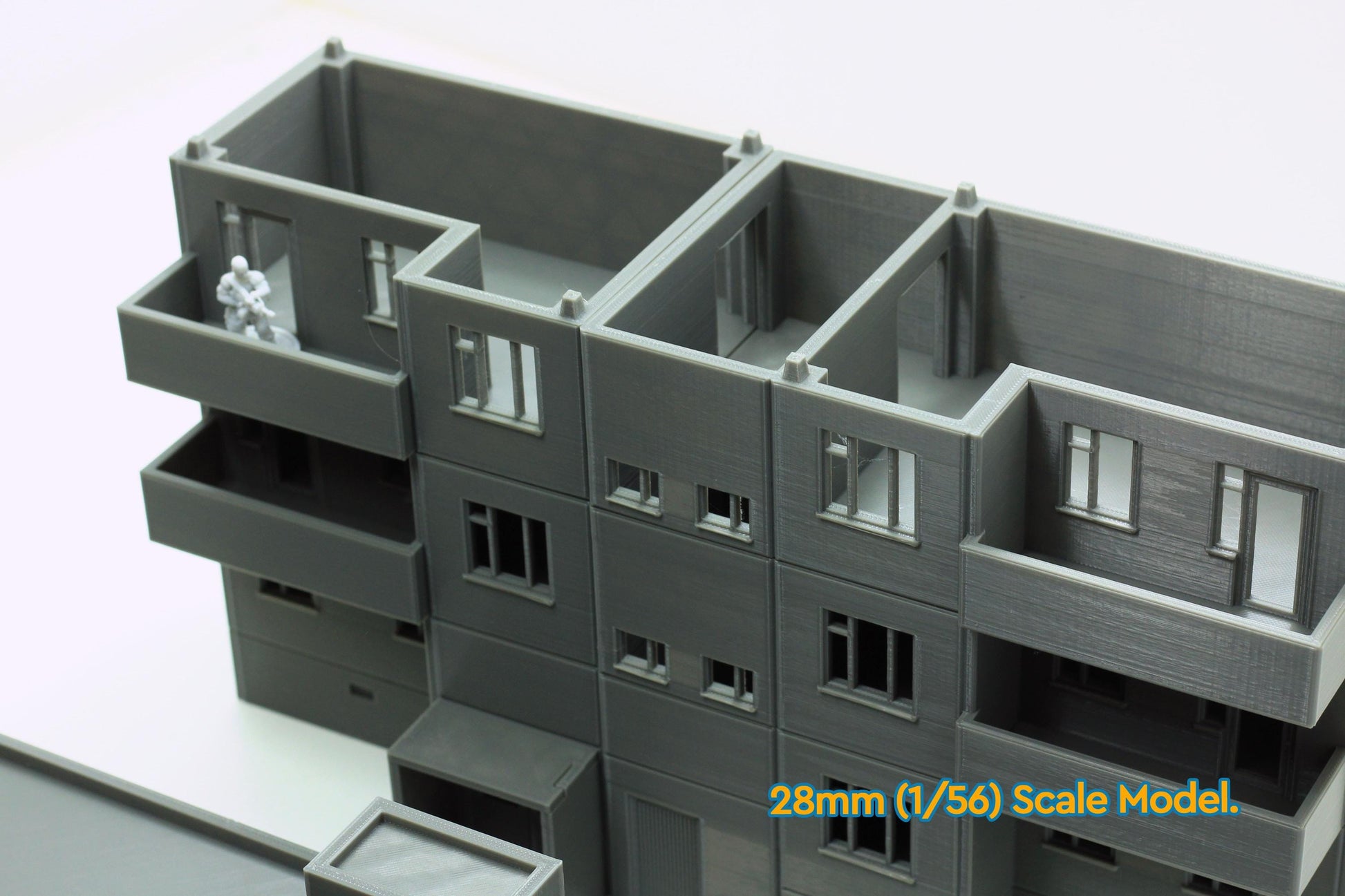 Wargaming Terrain Eastern European Apartments (3 storey,1 model) Various Scales Historical Wargaming Modern (US tariffs are pre-paid by us)