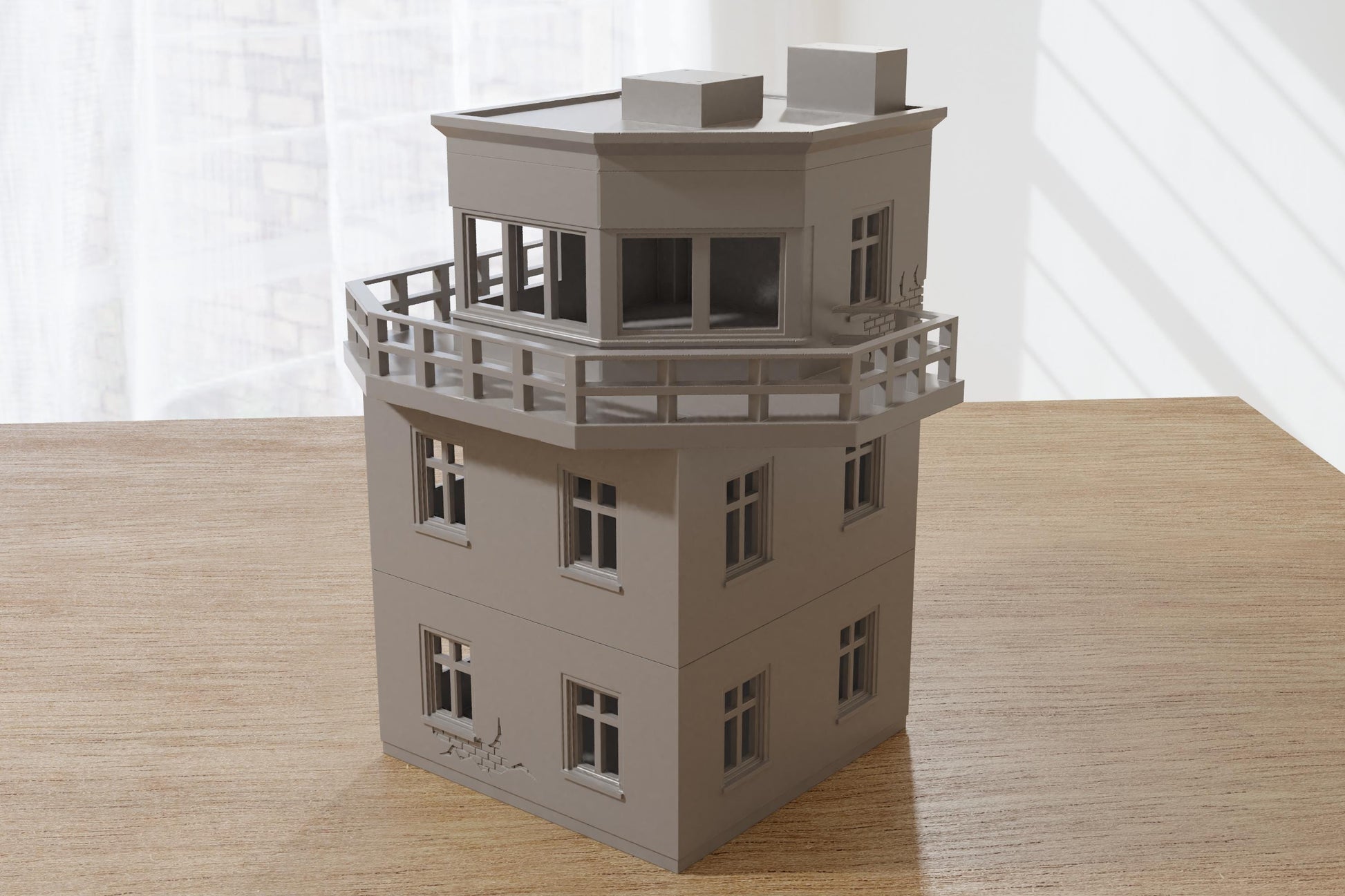 Wargaming Terrain WWII Airfield Control Tower Various Scales Historical Wargaming (US tariffs are pre-paid by us)