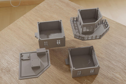 Wargaming Terrain WWII Airfield Control Tower Various Scales Historical Wargaming (US tariffs are pre-paid by us)