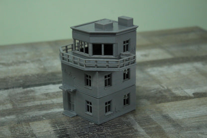 Wargaming Terrain WWII Airfield Control Tower Various Scales Historical Wargaming (US tariffs are pre-paid by us)