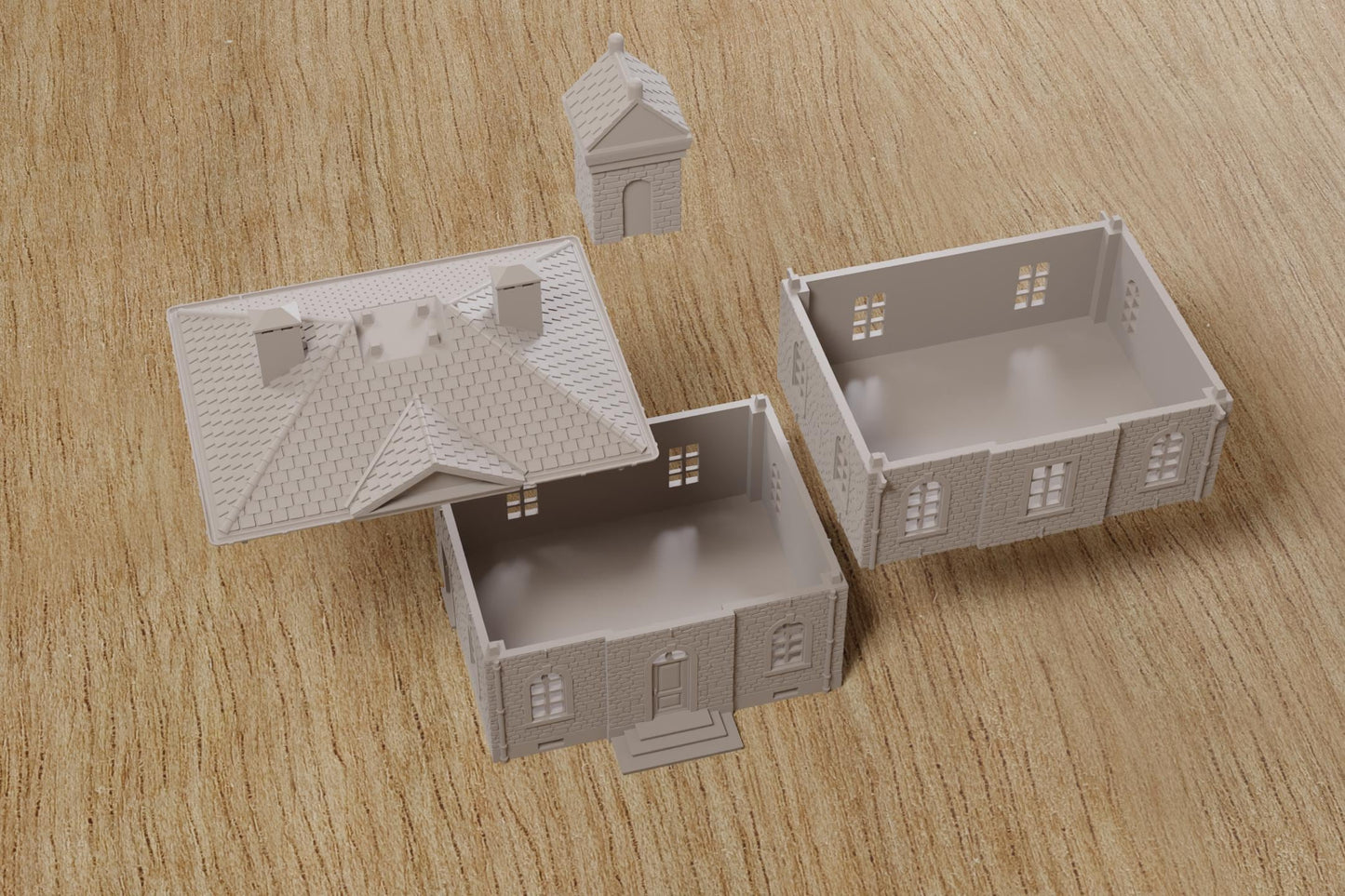 Wargaming Terrain WWII Ardennes City Hall Lot Various Scales Historical Wargaming (US tariffs are pre-paid by us)