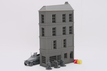 Wargaming Terrain WWII Caen Corner Building 4 Various Scales Historical Wargaming (US tariffs are pre-paid by us)