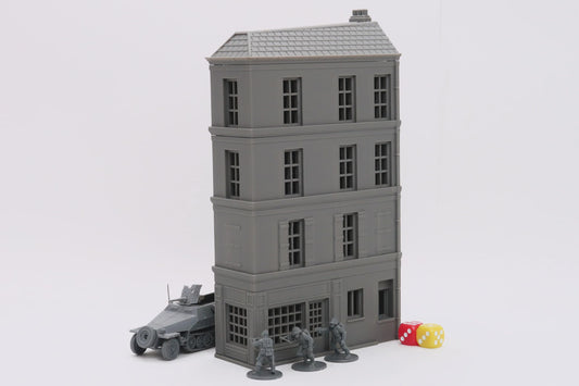 Wargaming Terrain WWII Caen Corner Building 4 Various Scales Historical Wargaming (US tariffs are pre-paid by us)