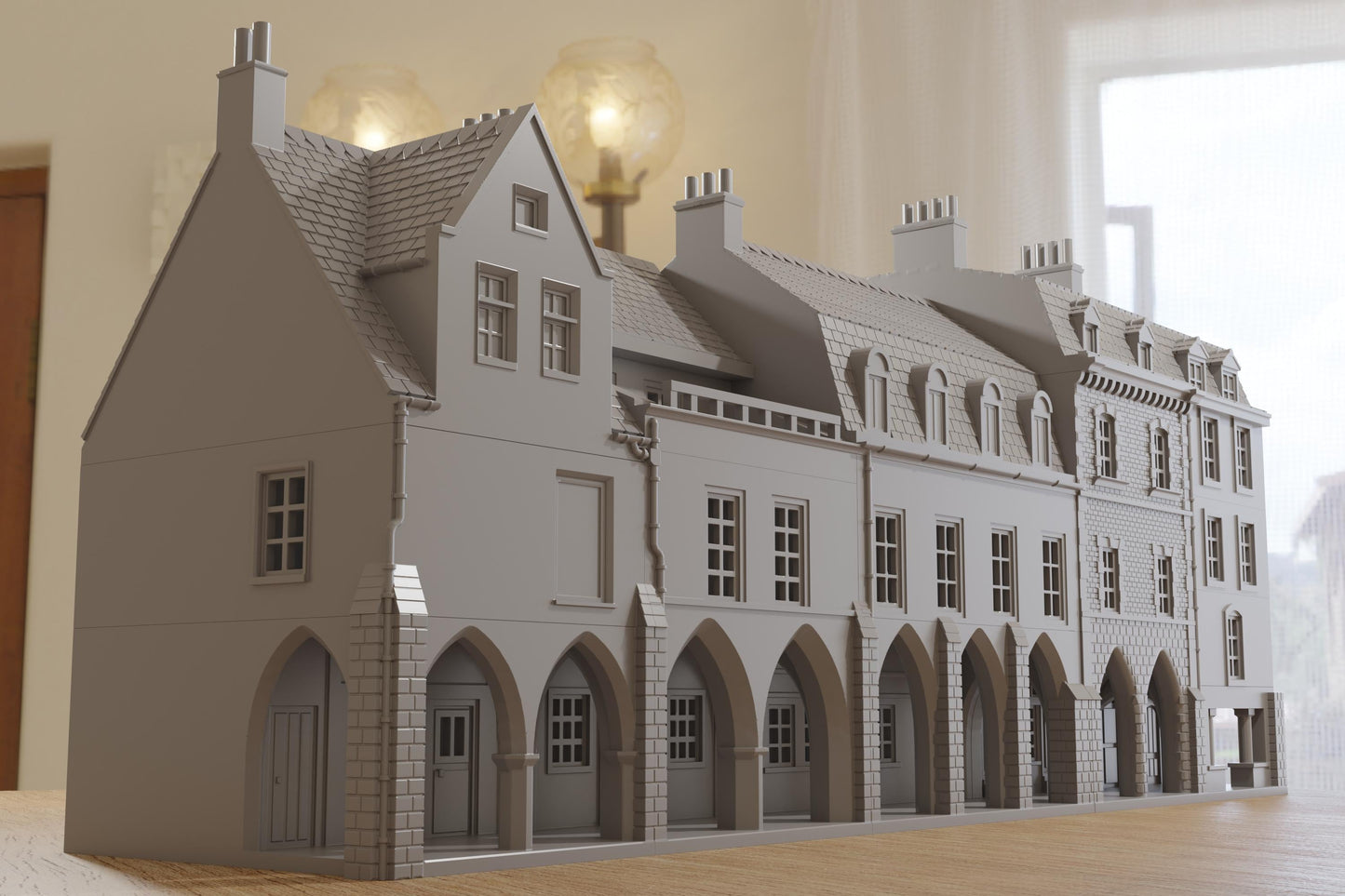 Wargaming Terrain WWII Carentan Medieval Arcades Set Various Scales Historical Wargaming (US tariffs are pre-paid by us)