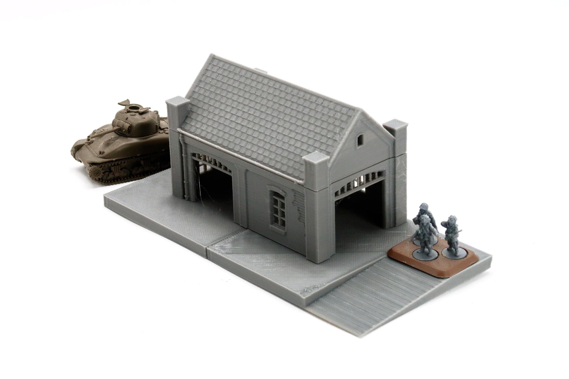 Wargaming Terrain WWII Carentan Train Station Warehouse Various Scales Historical Wargaming (US tariffs are pre-paid by us)