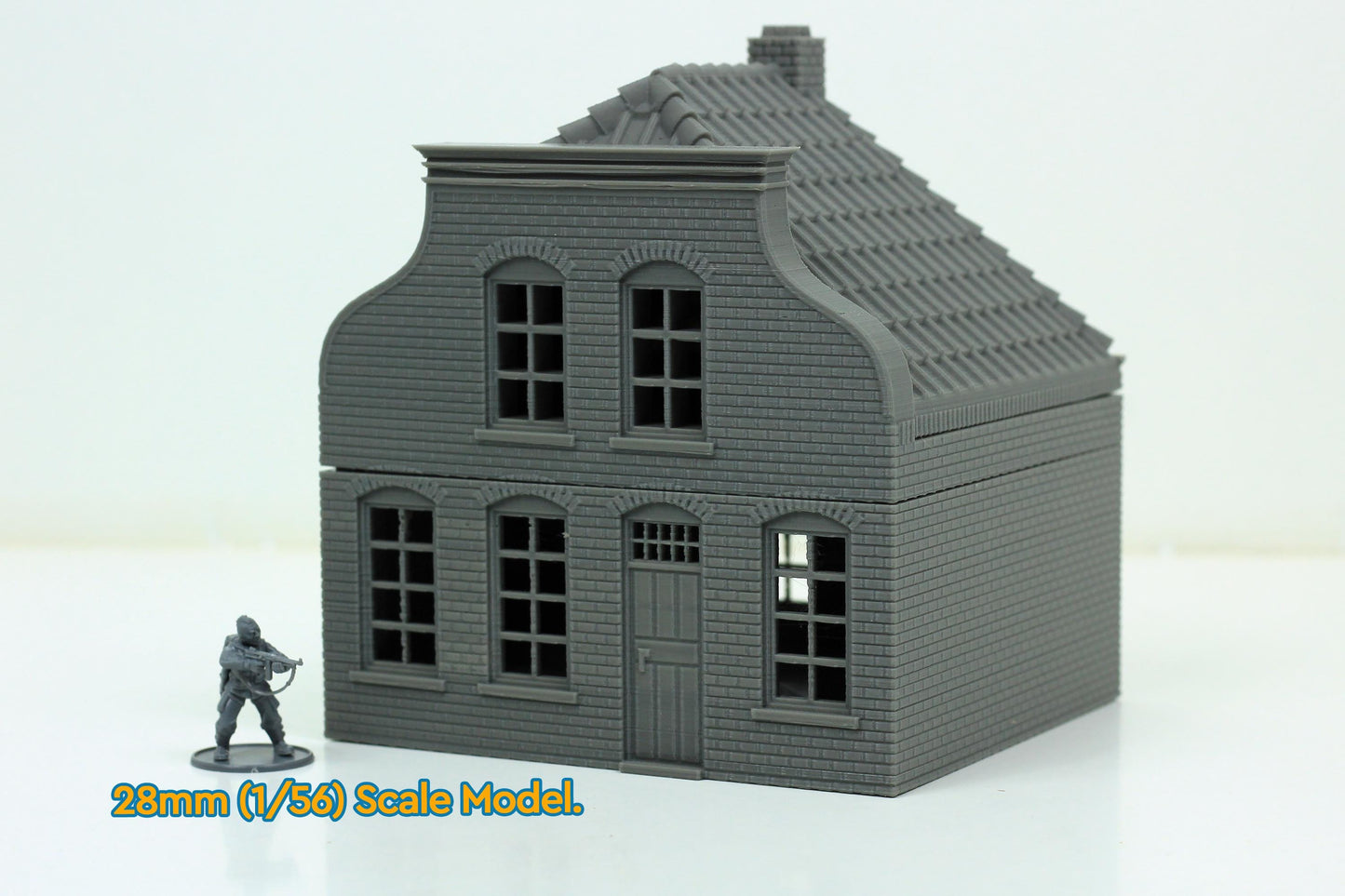 Wargaming Terrain WWII Dutch Neck Gable House Hals Gevel Various Scales Historical Wargaming (US tariffs are pre-paid by us)
