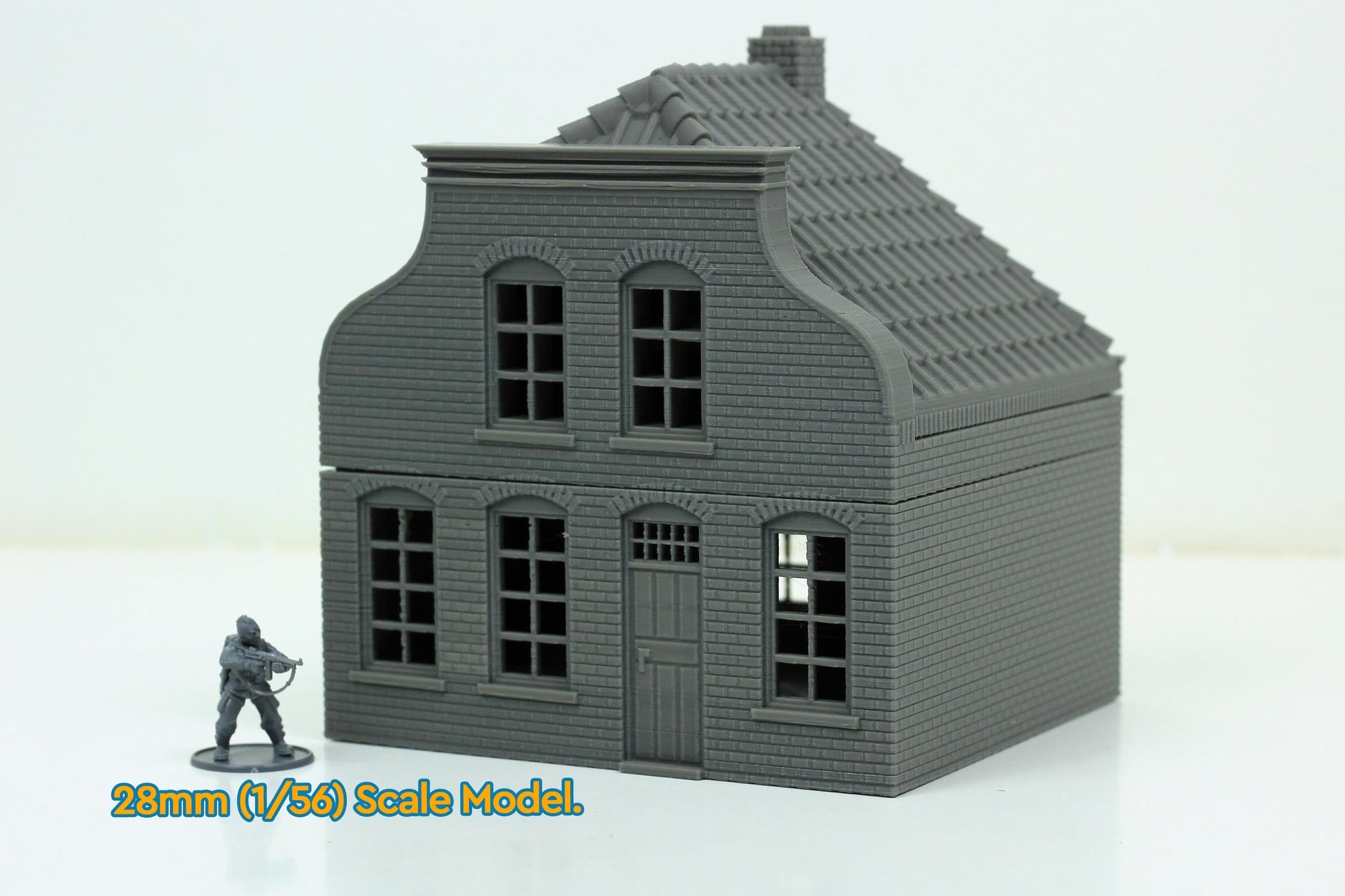 Wargaming Terrain WWII Dutch Neck Gable House Hals Gevel Various Scales Historical Wargaming (US tariffs are pre-paid by us)
