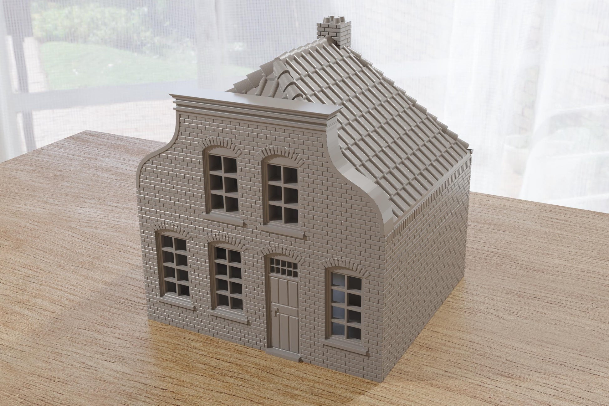 Wargaming Terrain WWII Dutch Neck Gable House Hals Gevel Various Scales Historical Wargaming (US tariffs are pre-paid by us)