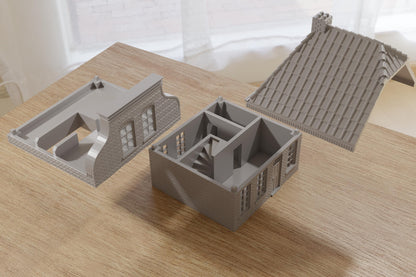 Wargaming Terrain WWII Dutch Neck Gable House Hals Gevel Various Scales Historical Wargaming (US tariffs are pre-paid by us)