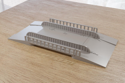 Wargaming Terrain WWII Steel Flat Bridge Various Scales Historical Wargaming (US tariffs are pre-paid by us)