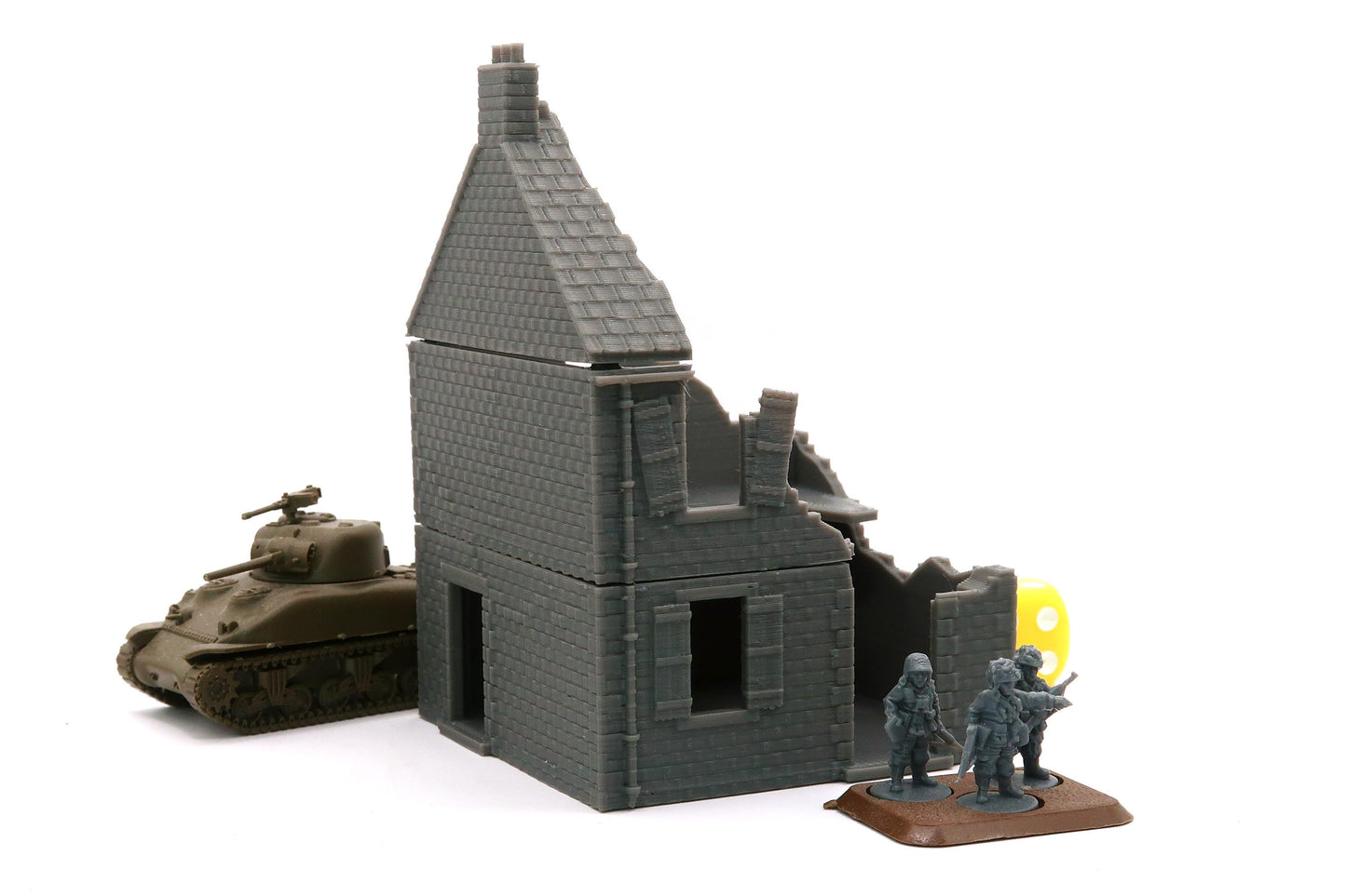 Wargaming Terrain WWII French Destroyed House 2 Various Scales Historical Wargaming (US tariffs are pre-paid by us)