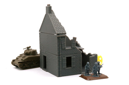 Wargaming Terrain WWII French Destroyed House 2 Various Scales Historical Wargaming (US tariffs are pre-paid by us)